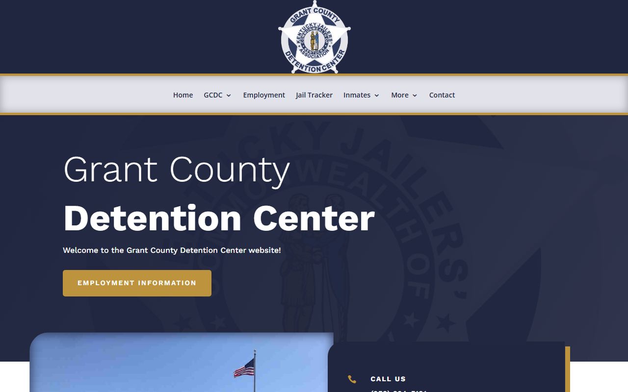 Gallatin County inmate population lookup through Grant County Detention Center homepage