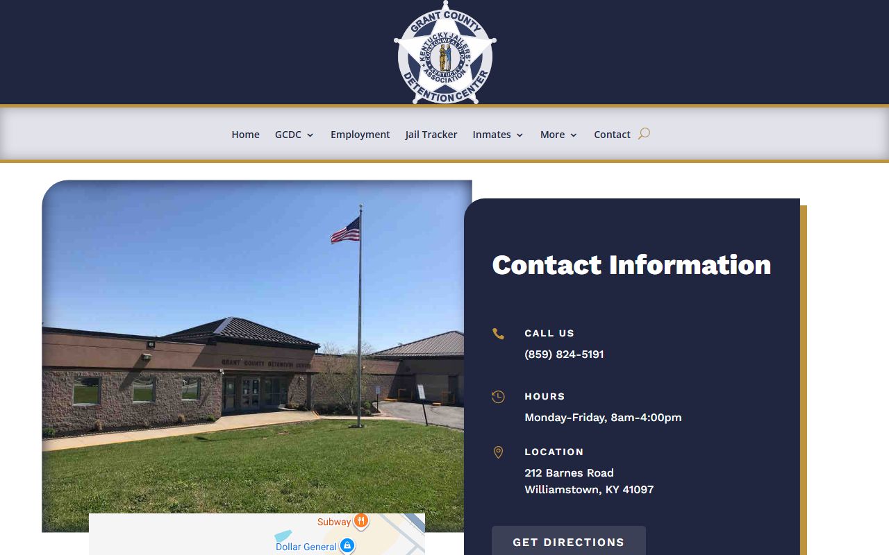 Grant County Detention Center inmate lookup location for Gallatin County